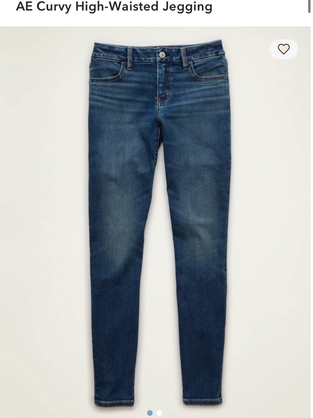 American Eagle Outfitters Curvy High-Rise Jeggings - Dark Blue Wash